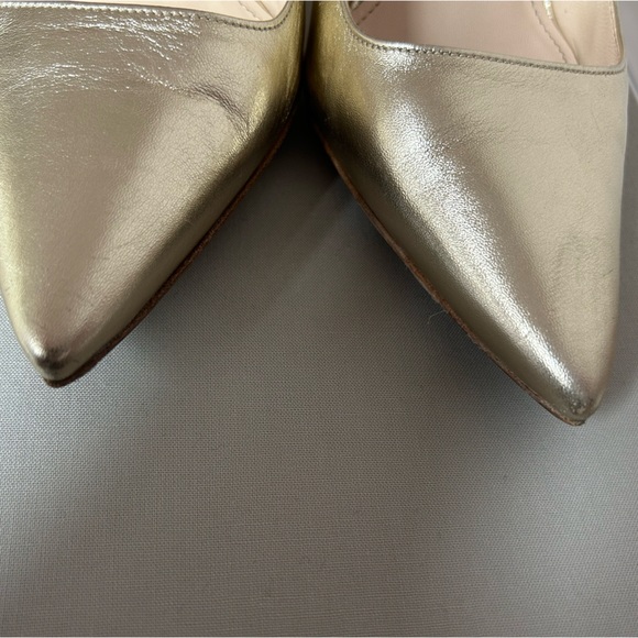 Champagne Gold Prada Leather Pumps - Picture 6 of 7